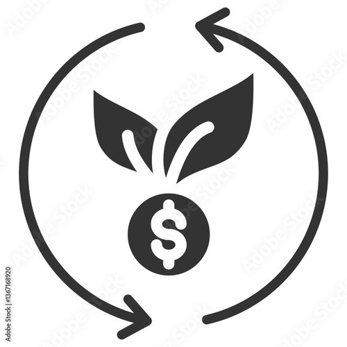 Return On Investment Glyph Icon