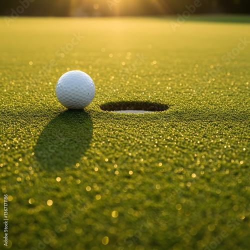 golf ball on green grass