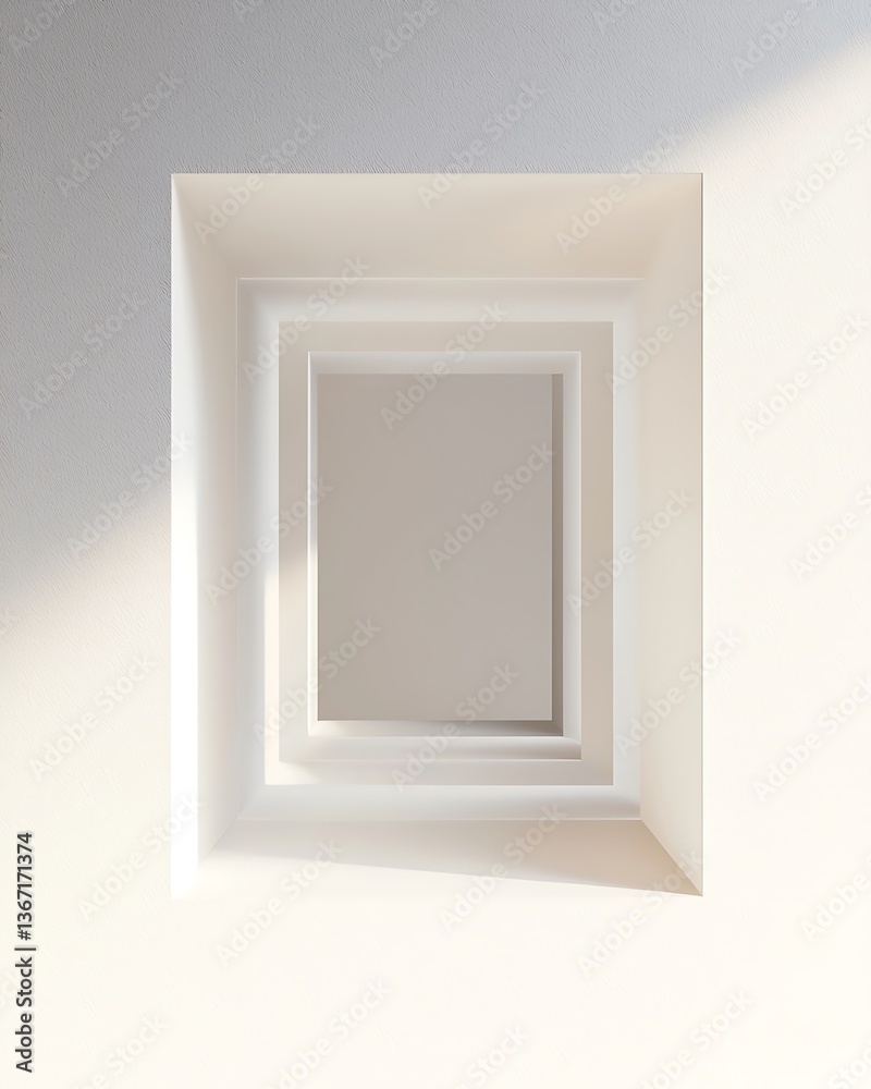 A white frame with a white background A white frame with a white background