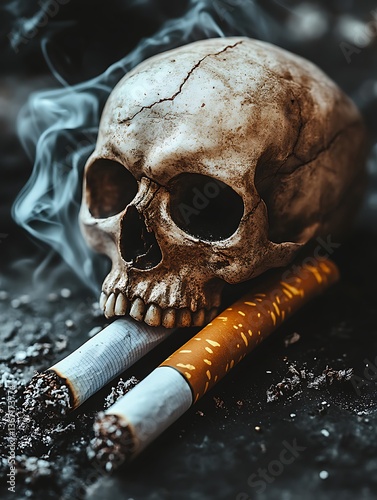 Skull with Cigarettes.