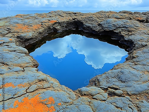 Sky Reflection in Rock Pool.