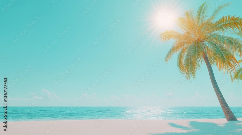 Fototapeta premium Tropical beach paradise scene