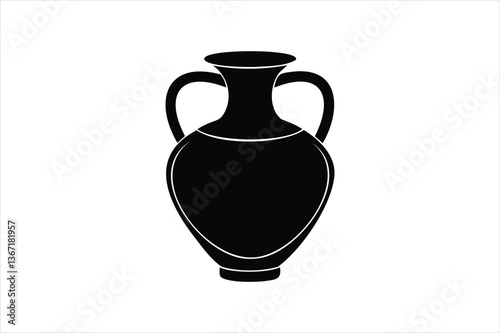 antique vase isolated on white