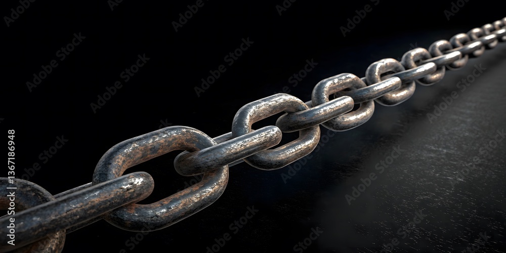 Obraz premium chain on black background