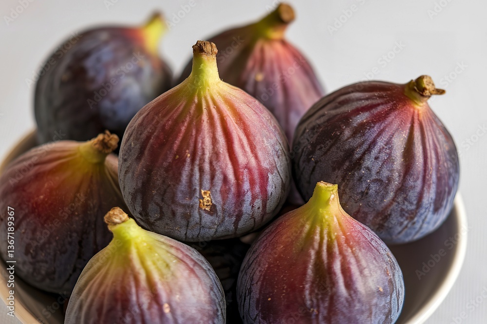 Obraz premium fresh figs with a white background