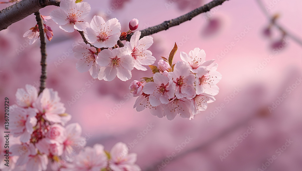 Obraz premium pink cherry blossom