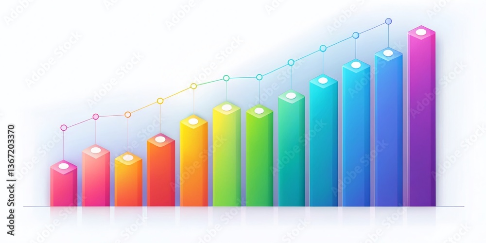 Obraz premium 8 Steps Linear Infographic Chart Options: Conceptual Business Process Diagram