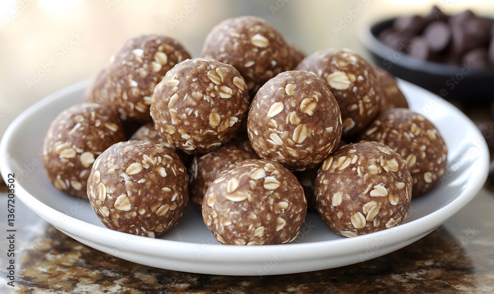 Maple Oatmeal Energy Bites with Peanut Butter, Generative AI Maple Oatmeal Energy Bites with Peanut Butter, Generative AI