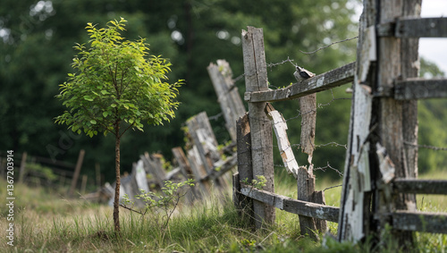 old wooden fence