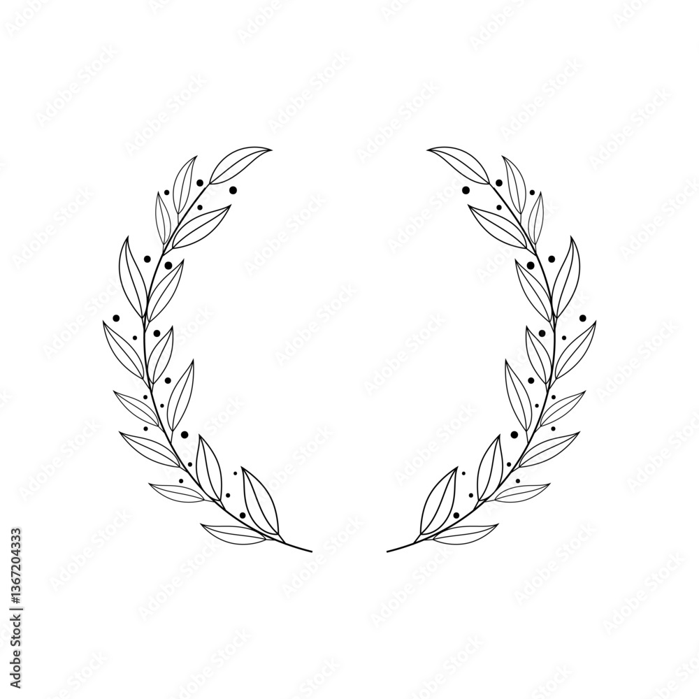 wreath ornament template design minimalist isolated object wreath ornament template design minimalist isolated object
