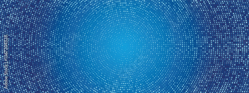 Blue background with circular mosaic texture. Disco ball at a glamorous nightclub party. Mirror shining pattern on bathroom, club or pool floor. Vector Illustration.