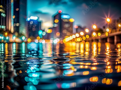 Abstract Black Water Reflections: Urban Exploration Photography