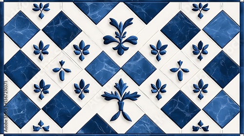 Blue & White Tile Design