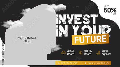 Real Estate Banner Design full vector with customize size best for marketing and we 