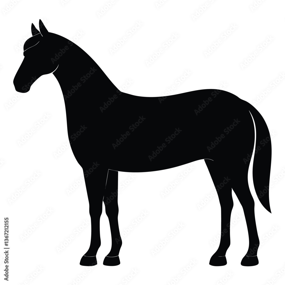 Obraz premium Indian Wedding Horse Silhouette Traditional Baraat Icon