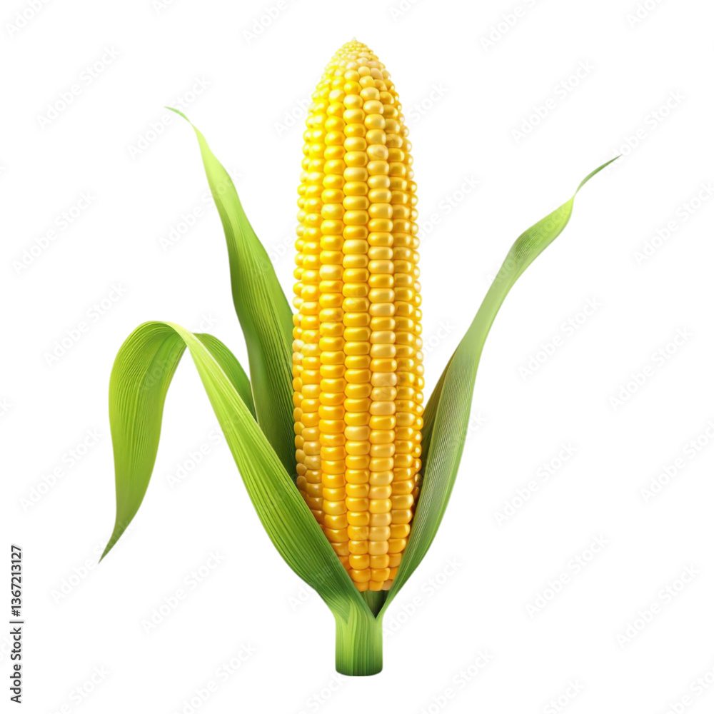 Corn on the Cob Isolated on Transparent Background Corn on the Cob Isolated on Transparent Background