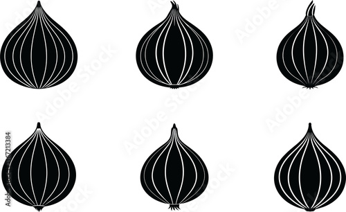 Shallot silhouette vector