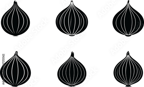 Shallot silhouette vector