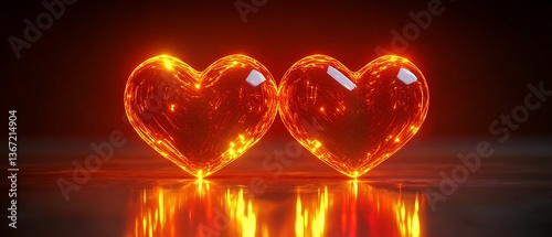 Two Glowing Hearts.