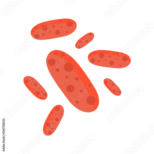Viruses, germs and bacteria, microorganism types. Illness or disease microscopic cells and infection, microbes and antibodies. Dangerous pathogen, microbiology. Vector illustration