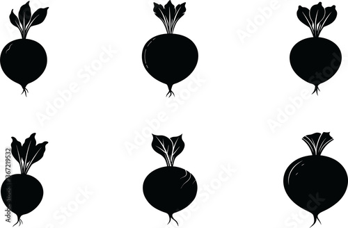 Rutabaga silhouette vector