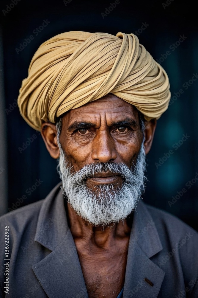 Obraz premium arafed man with a turban and a beard in a suit