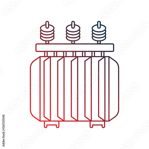 transformer gradient outline icon with white background vector stock illustration