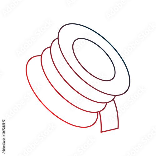 insulating tape gradient outline icon with white background vector stock illustration