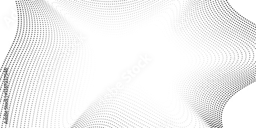 Monochrome gradient halftone dots background. Vector illustration. Abstract small grunge dots on white background. modern
