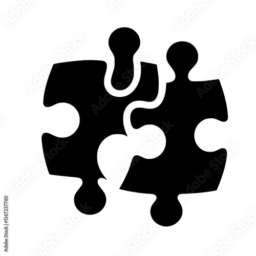 Interlocked Puzzle Pieces: A Monochrome Study of Connection & Teamwork