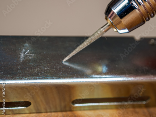 Foto A close-up of an engraver tool, designed for carving into wood and metal