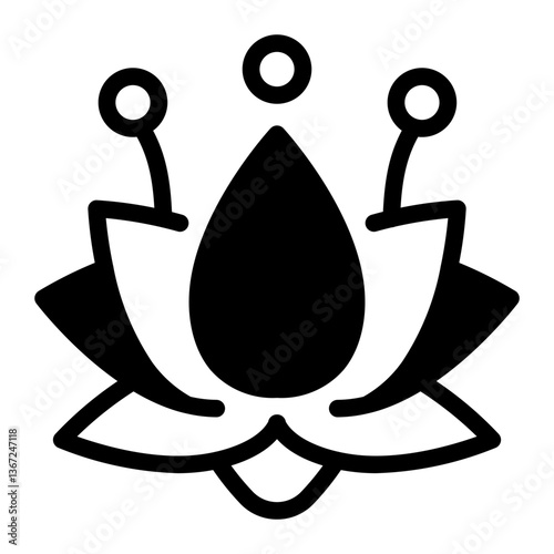This Lotus flower icon is suitable for Car Race, Extreme Sport, etc