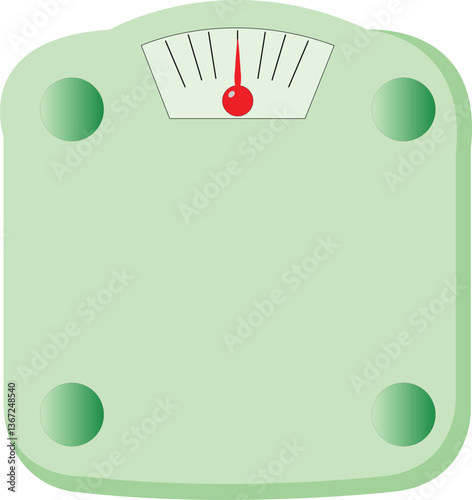 Realistic Digital Bathroom Scale Vector Fitness & Health Equipment