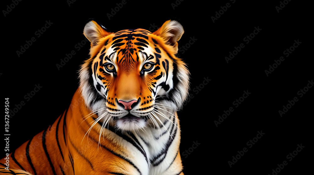 Fototapeta premium majestic tiger wallpaper, created by generative ai