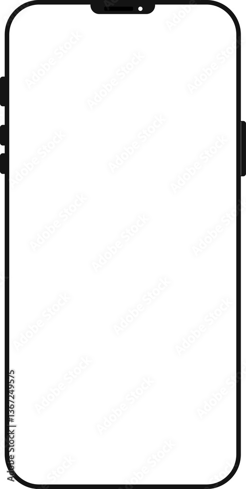 Outline line drawing modern smartphone. Elegant thin stroke line style design. Elegant thin line stroke style design smartphone Outline line drawing modern smartphone. Elegant thin stroke line style design. Elegant thin line stroke style design smartphone