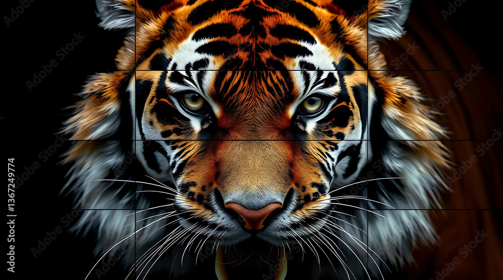 Fototapeta premium majestic tiger wallpaper, created by generative ai