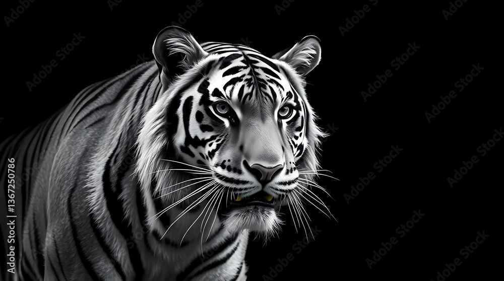 Fototapeta premium majestic tiger wallpaper, created by generative ai