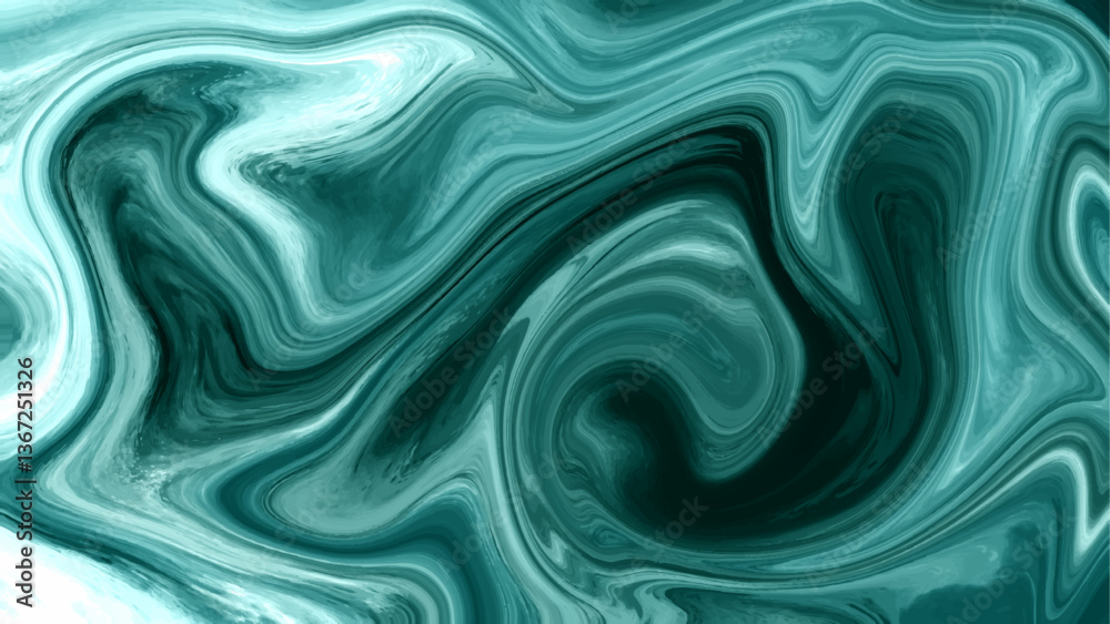 Fototapeta premium Abstract wavy Liquid marble textured background. Elegant wavy Liquify Pattern. Texture of black and blue marble pattern modern style Liquid background. soft waves and black fabric liquid metallic art