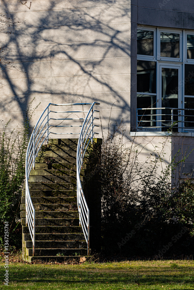 Stone stairs to nowhere in park