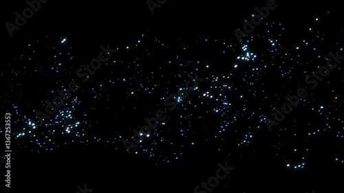 blue magic particle animation on black background