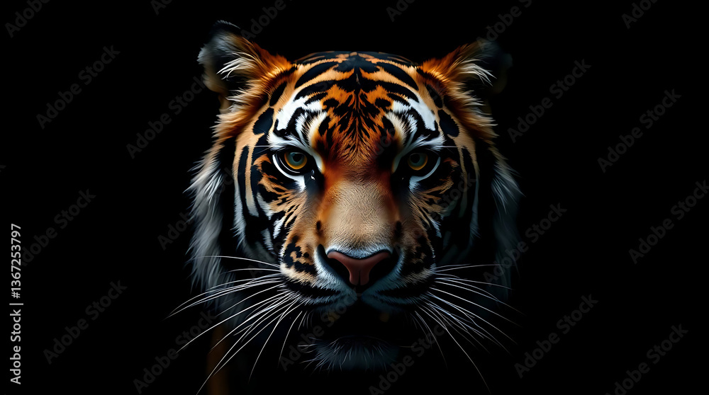 majestic tiger wallpaper, created by generative ai majestic tiger wallpaper, created by generative ai