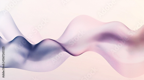 Soft abstract sound wave background in pastel pink and purple