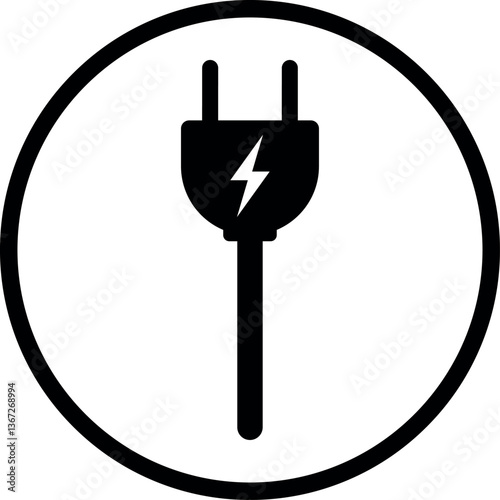 Electric charging station icon . Electric plug icon . Ev charging point station icon vector
