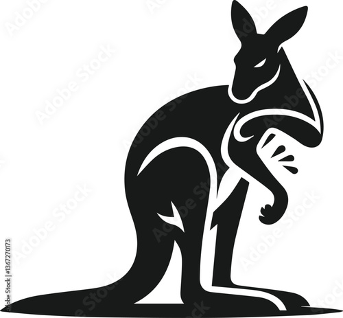 kangaroo vector animal silhouette