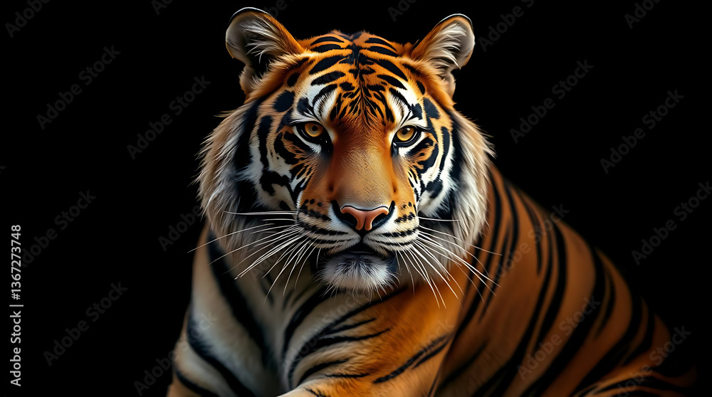 Fototapeta premium majestic tiger wallpaper, created by generative ai
