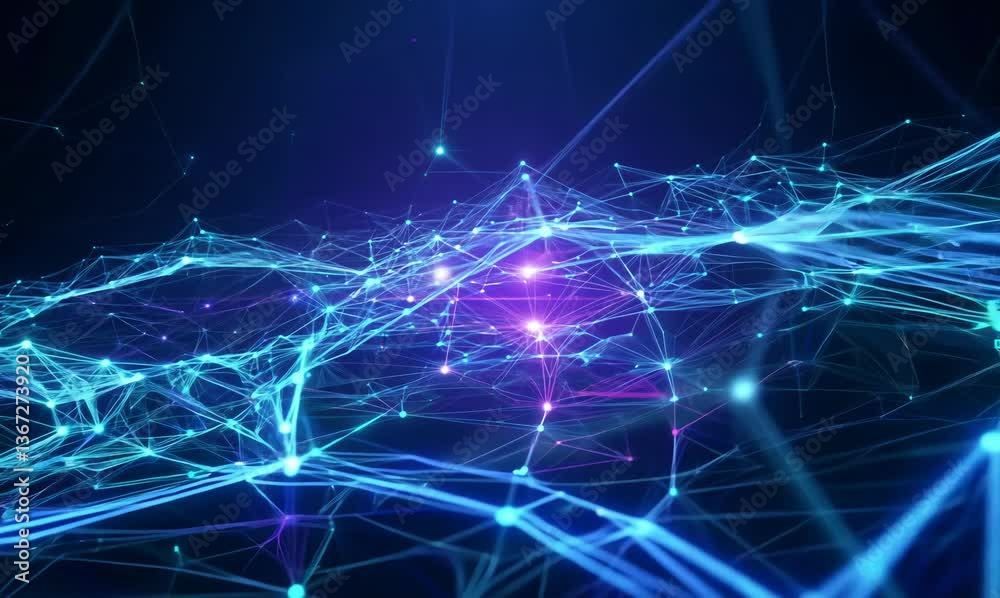 futuristic neural network visualizations in 4k seamless loop