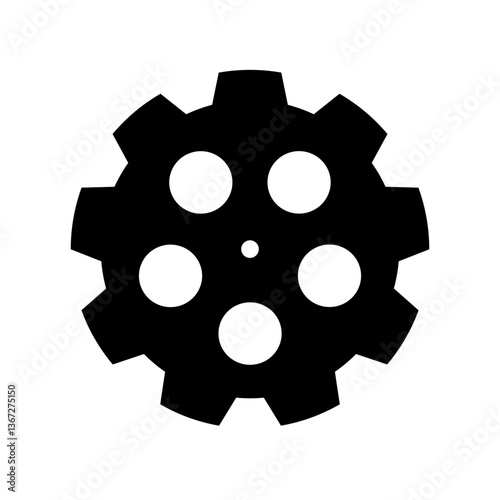 Gear shape icon. Vector sign. Engineering symbol
