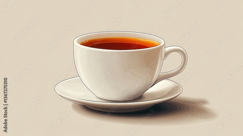 cup of tea isolated,cartoon illustration style cup of tea isolated,cartoon illustration style