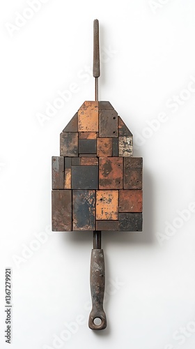 Abstract assemblage of weathered blocks