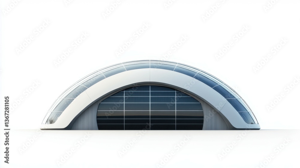 Fototapeta premium A sports dome with its futuristic design, isolated with ample copy space